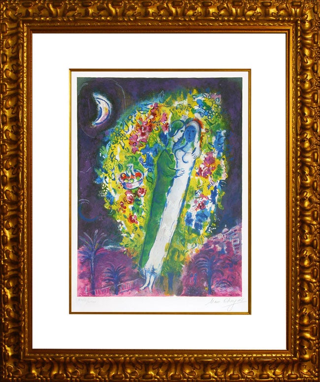Couple dans Mimosa (Couple in Mimosa) - Print by Marc Chagall