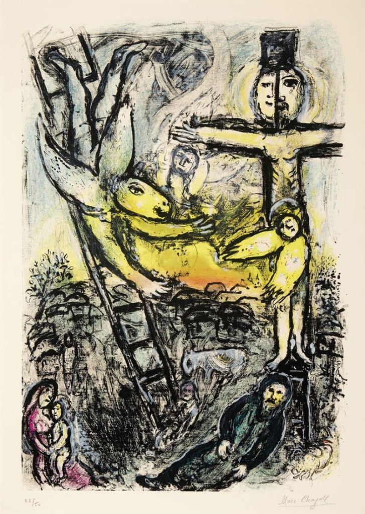 Marc Chagall Print - Vision de Jacob (Jacob’s Vision), 1971