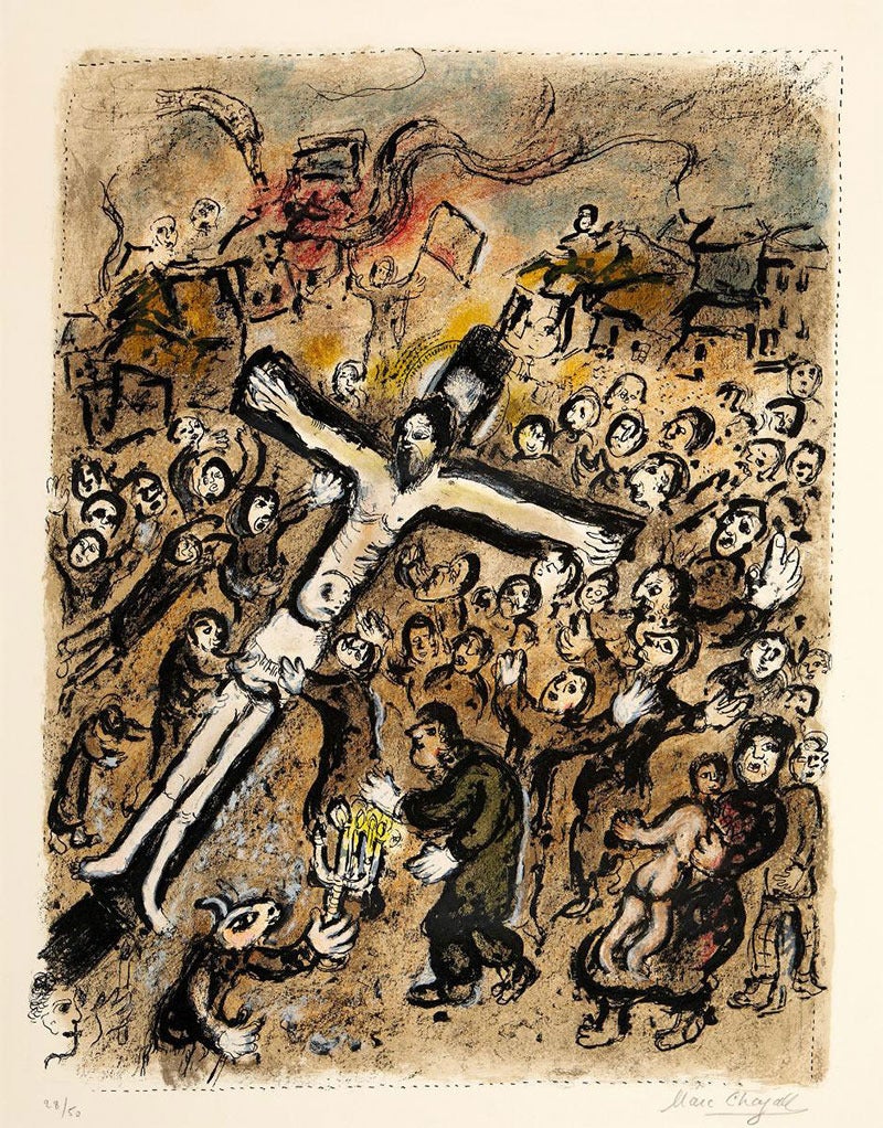 Marc Chagall Print - Le Martyr (The Martyr), 1970