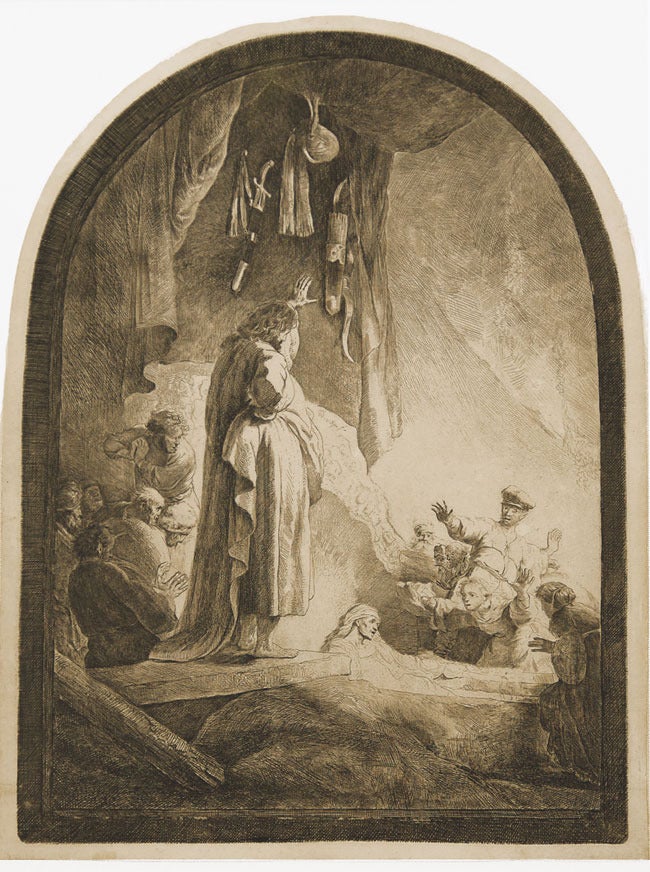 Rembrandt van Rijn Print - The Raising of Lazarus