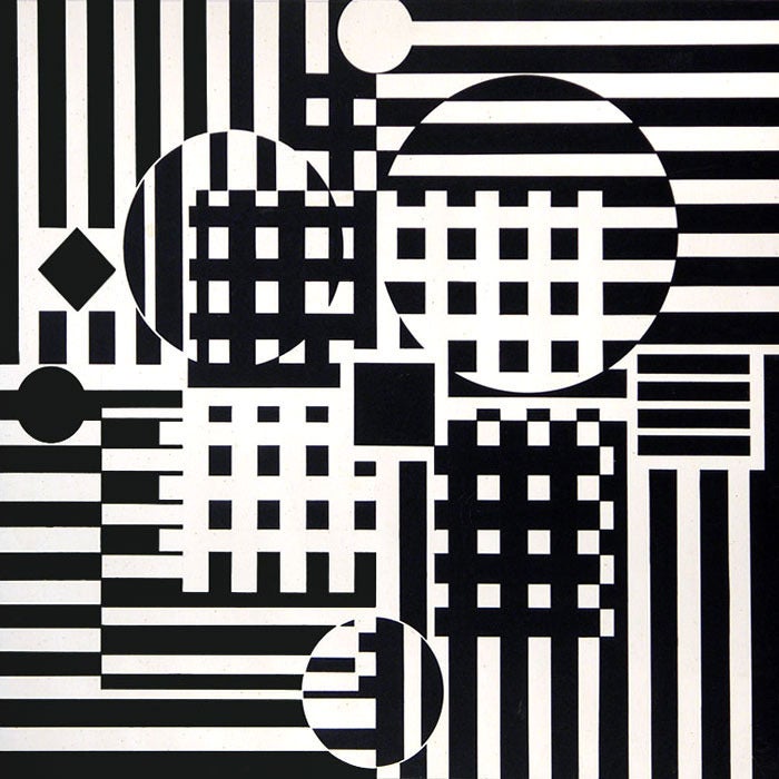 Victor Vasarely Abstract Drawing - Encelade