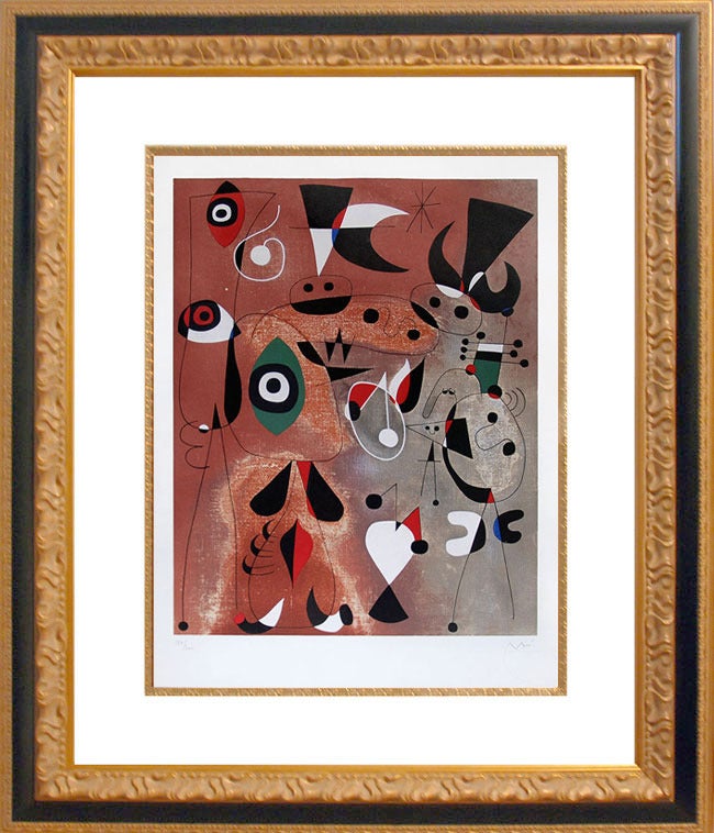 Woman, Birds, Star (Femme, Oiseaux, Etoile) - Print by Joan Miró