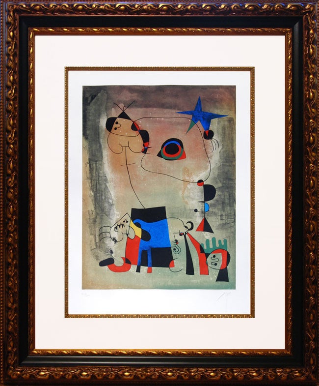 Le Chien Bleu (The Blue Dog) - Print by Joan Miró