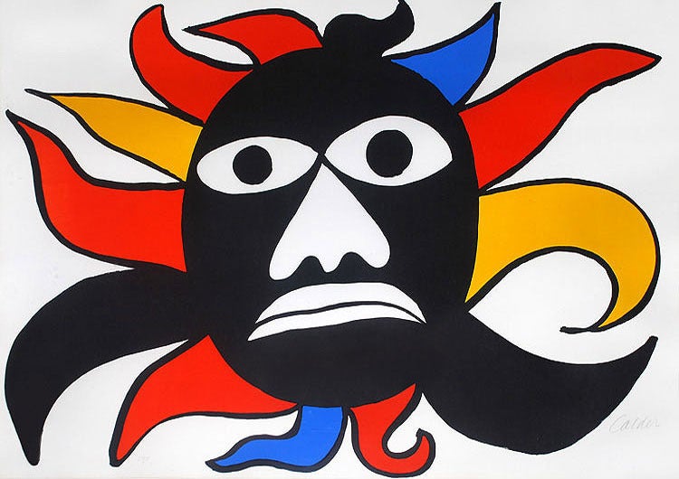 Alexander Calder Figurative Print - Black Sun