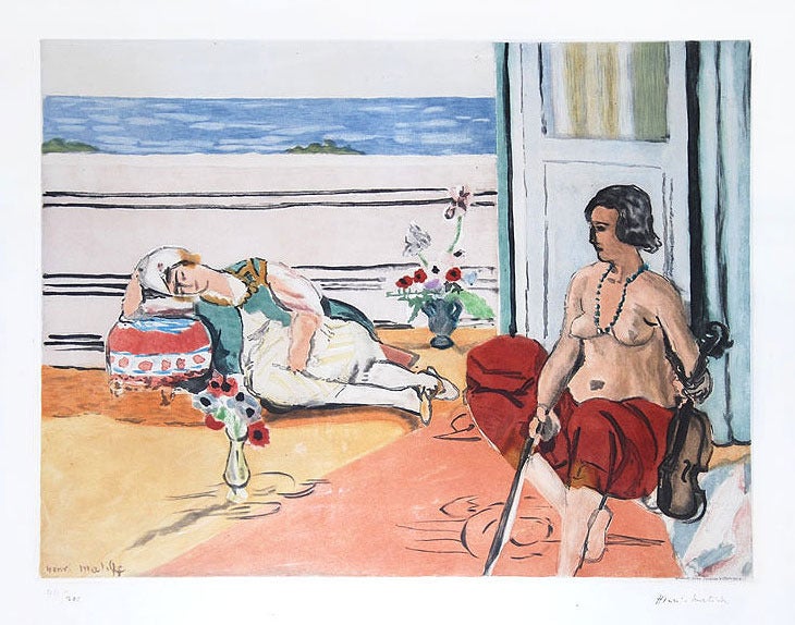 Henri Matisse Landscape Print - Odalisque sur la terrasse (Odalisque on the Terrace),