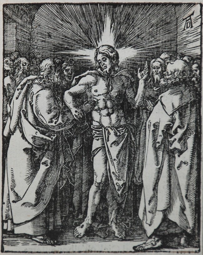Albrecht Dürer Print - The Doubting Thomas or Christ Appearing to the Apostles