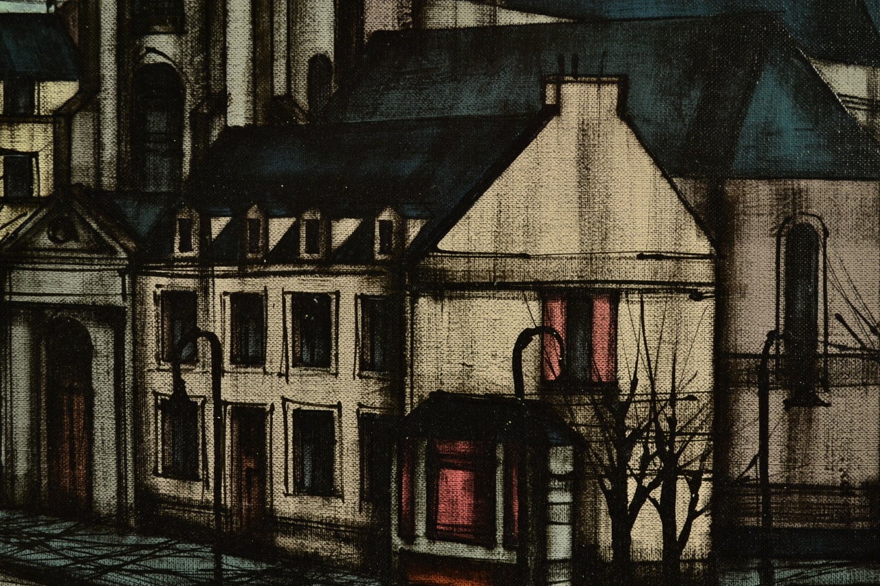 Paris    Mid Century Modern - Painting by D.H. Savigne
