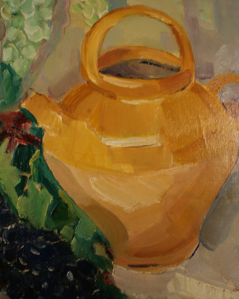 Nature Morte avec fruits - Painting de Jeanne Baraduc