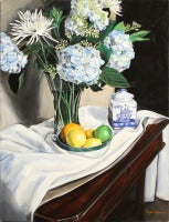 Hydrangeas and Fruit