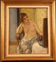 Woman Dressing,  Mid Century Modern Impressionist