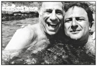 Mel Brooks and Jean Pigozzi, Villa Dorane, Antibes, France, 1988