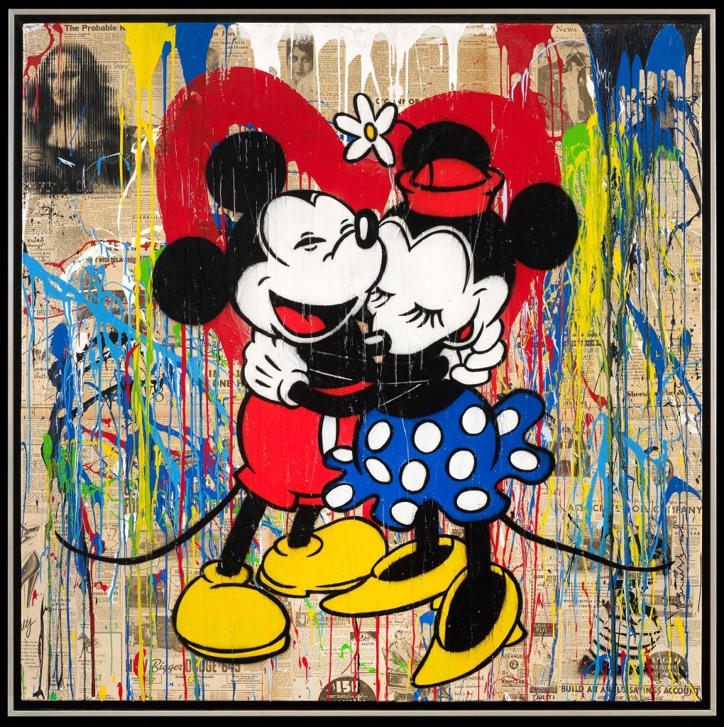 Mr Brainwash Print - Mickey and Minnie