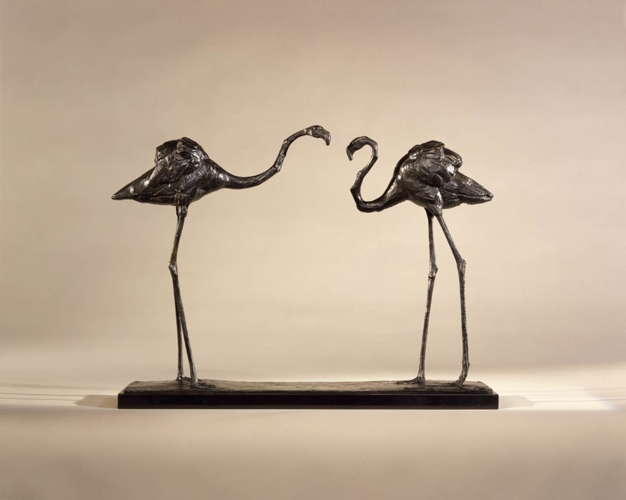 Rembrandt Bugatti Figurative Sculpture - Two Flamingoes