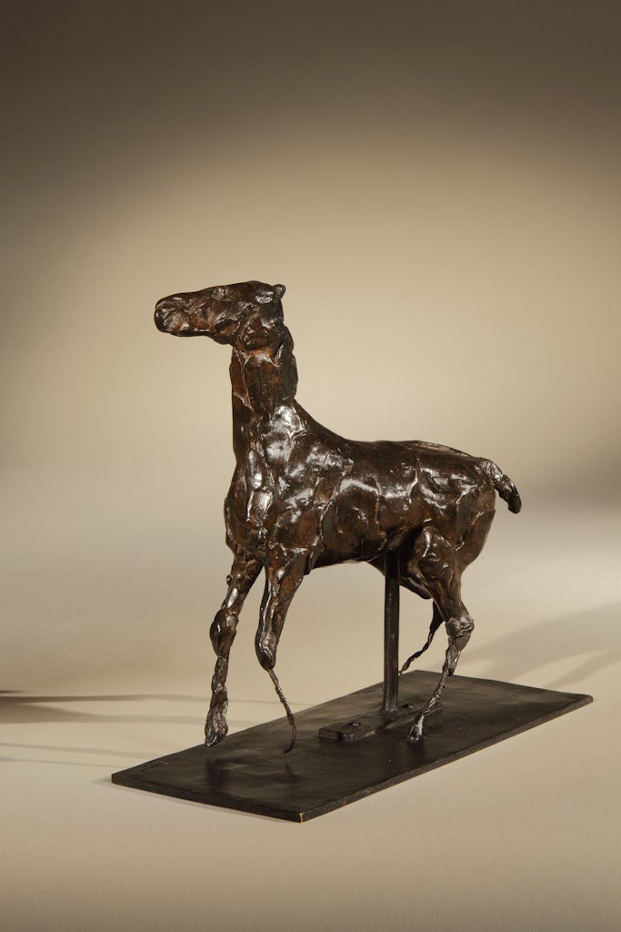 Horse (Cheval caracolant) - Sculpture by Edgar Degas