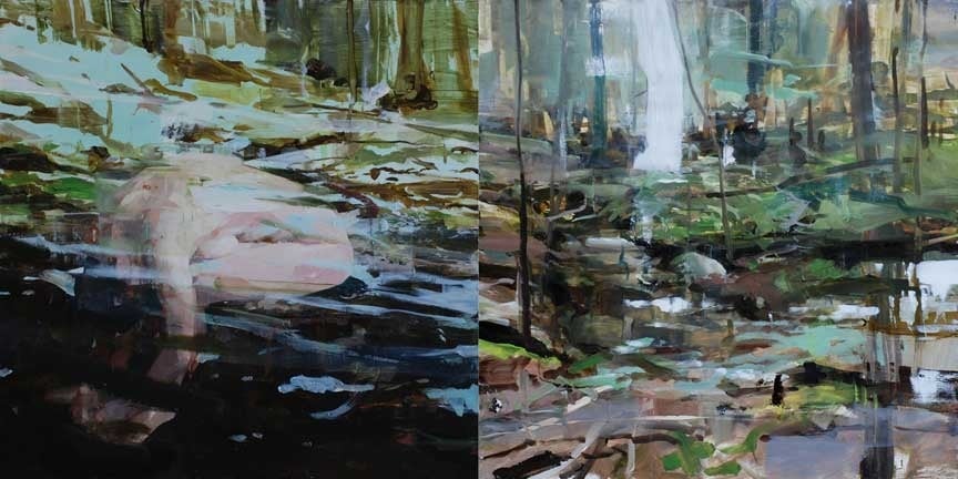 Landscape Painting de Alex Kanevsky - Figura en paisaje