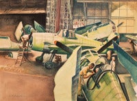 Vintage Fueling Up, Grumman Aircraft Plant