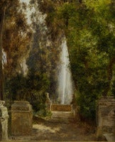 A fontain at the Villa d`Este in Tivoli, near Rome