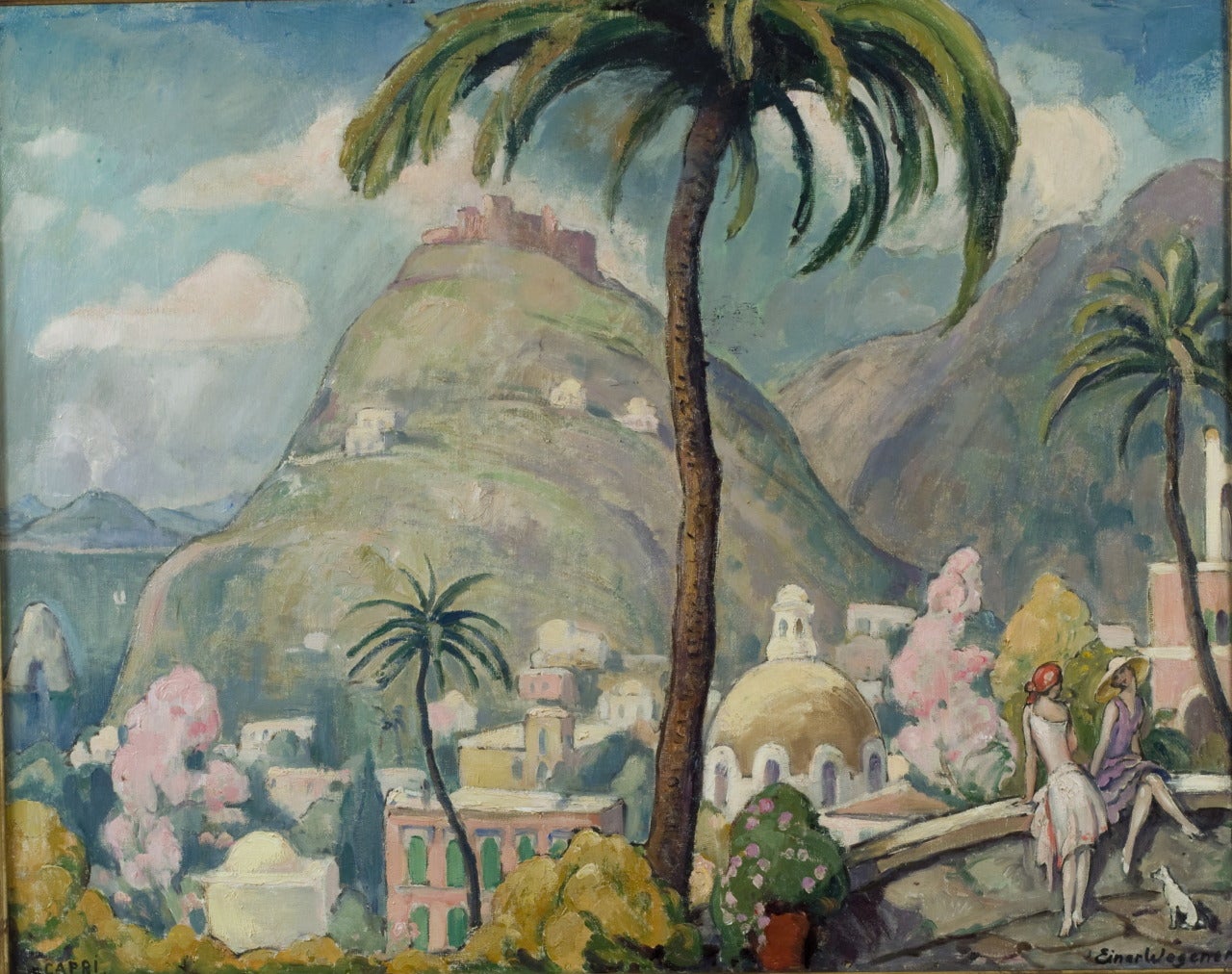 Einar Wegener Landscape Painting - Capri, Italy