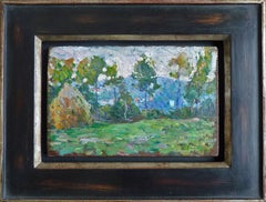 Paysage à la meule, impressionist landscape painting