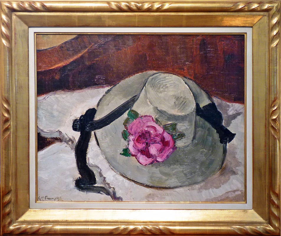 Gustave Francois (Barraud) Still-Life Painting - The hat  -  Le chapeau