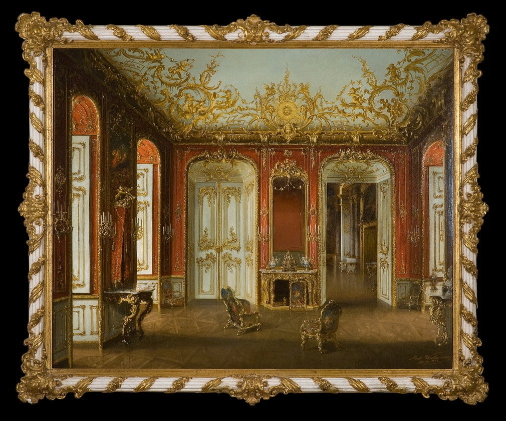 Mathias Werthmeister  A Rococo Interior, Painting For Sale at 1stdibs