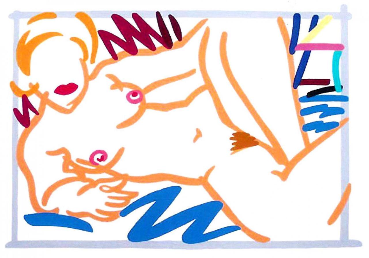 Tom Wesselmann Nude Painting - Judy with Blue Blanket