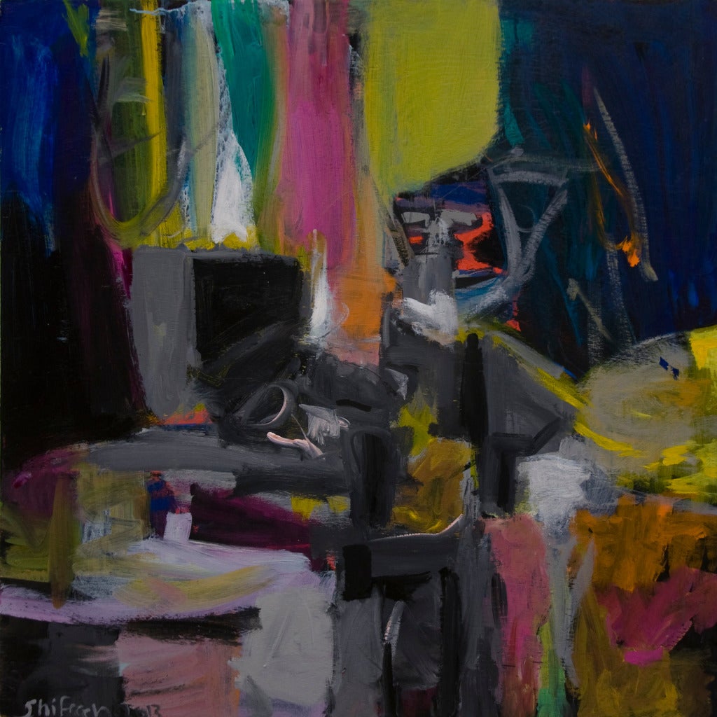 Unbetitelt (Innenausbau) – Painting von Frank Shifreen