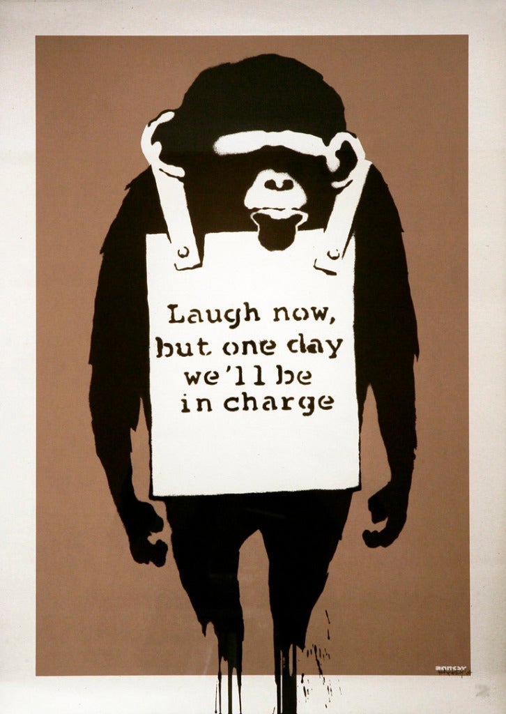 Banksy Figurative Print - Laugh Now