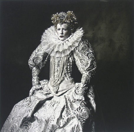 Irving Penn Black and White Photograph - Cate Blanchett as Queen Elizabeth I, New York