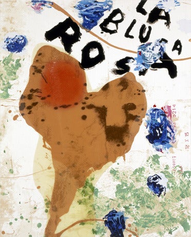Julian Schnabel Abstract Print - La Blusa Rosa I