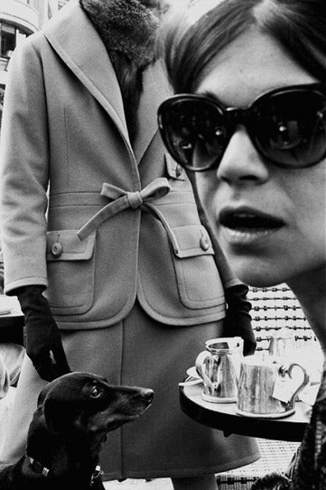 Frank Horvat Black and White Photograph - Paris, HB Collections B (close up with dog)