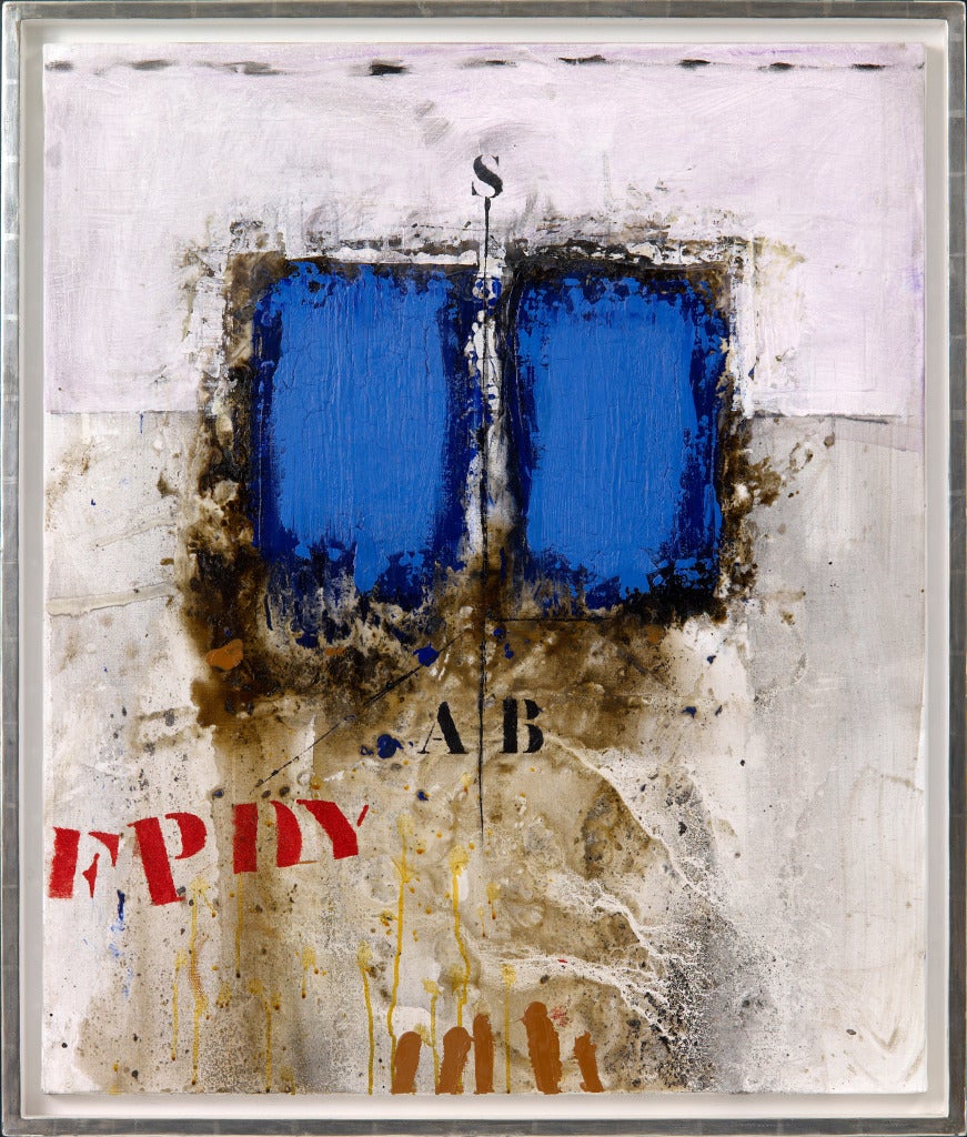 Deux bleus III - Painting by James Coignard
