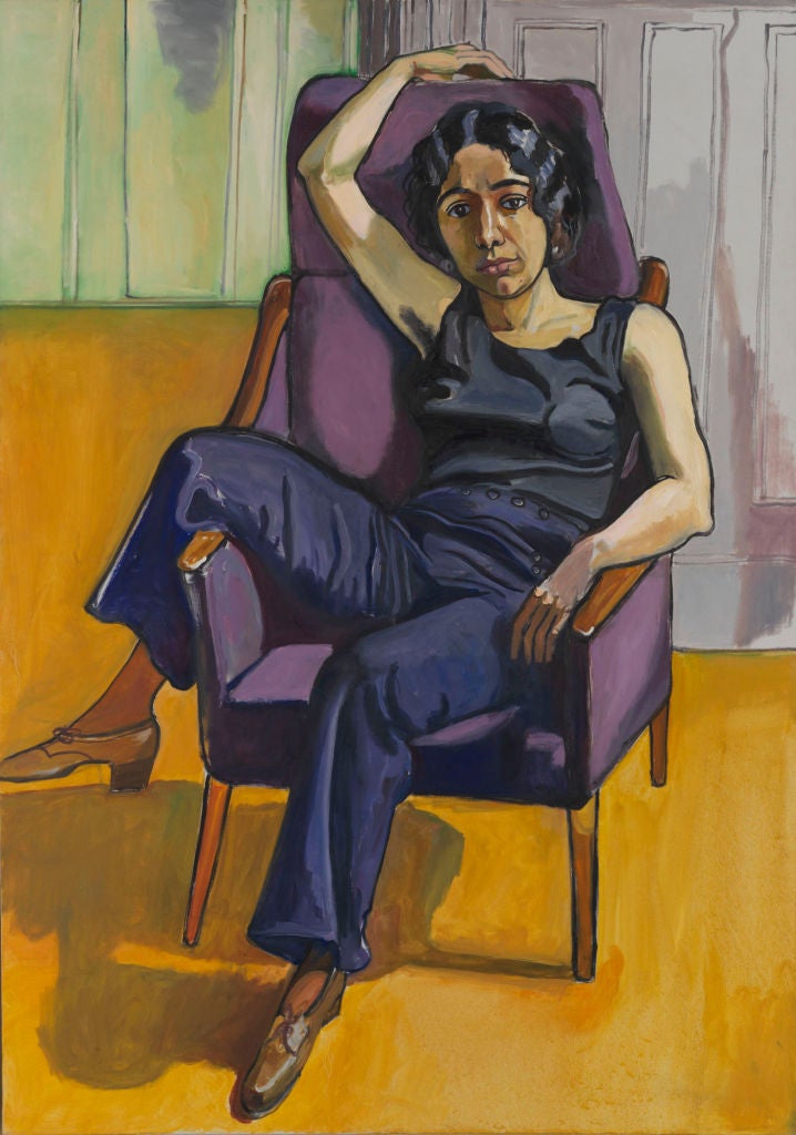 Marxist Girl (Irene Peslikis) - Painting by Alice Neel