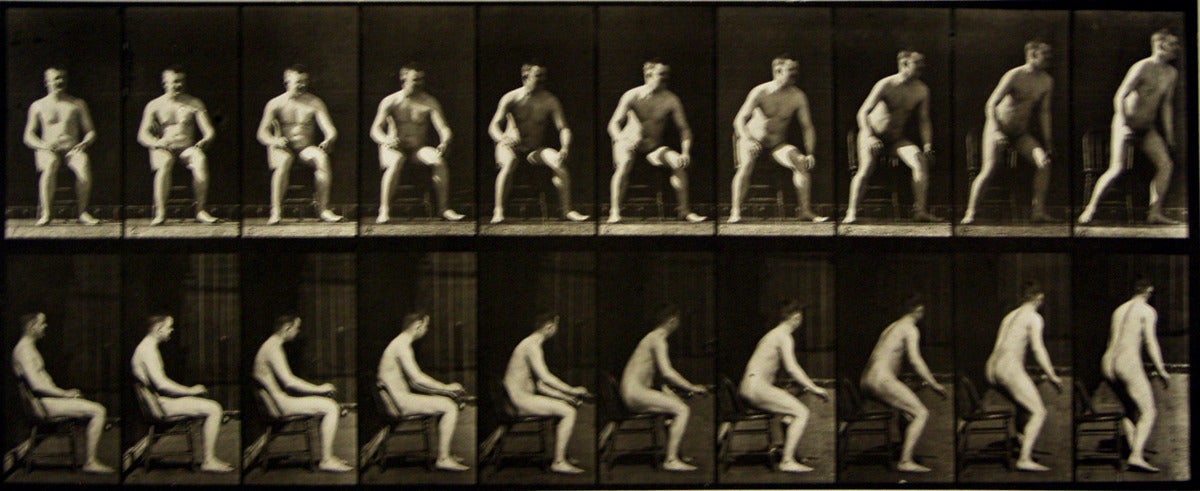 HUMAN LOCOMOTION-MALE-PLATE 249 - Photograph by Eadweard Muybridge