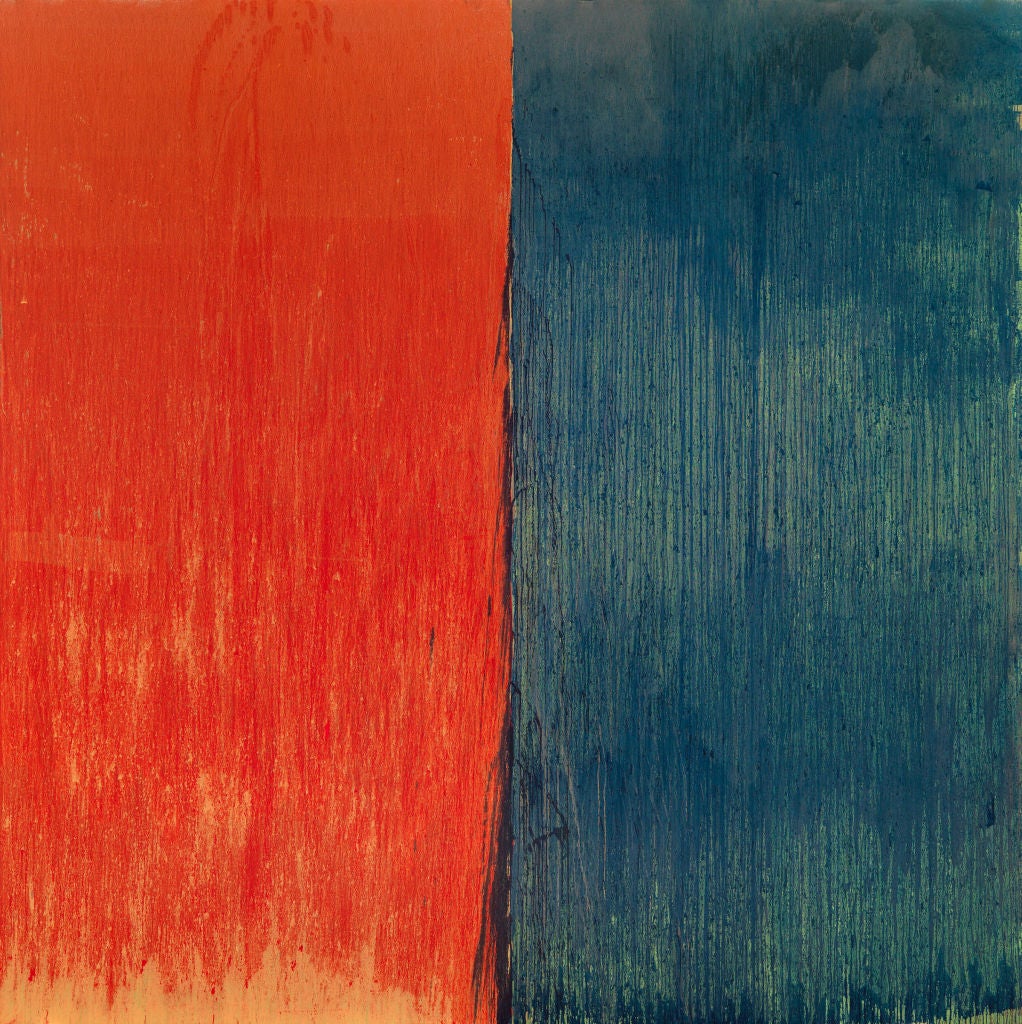Winter Group 4: Green, Gold, Red and Blue - Painting by Pat Steir