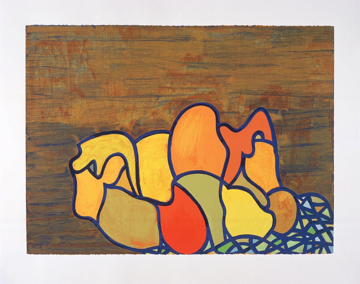 Dies ist ein 33-farbiger Siebdruck mit dem Titel Small Abstract von Thomas Nozkowski (1944 - 2019). Es wurde 2007 in einer signierten und nummerierten Auflage von 108 Stück hergestellt. Die Ausgabe wurde vom Lincoln Center herausgegeben und bei