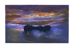 Luminous Dawn by Jules Olitski  (blue seascape)