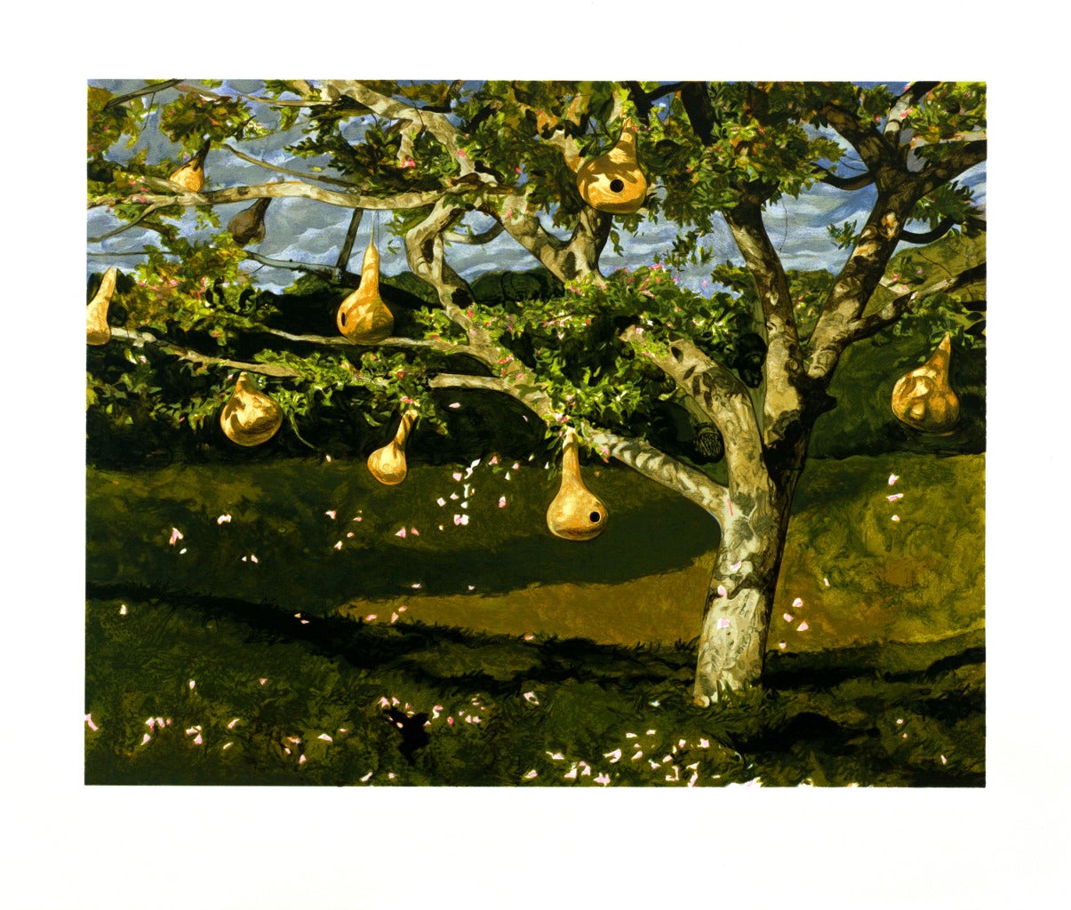 Jamie Wyeth Landscape Print – Der Kalebassenbaum