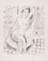 Henri Matisse - Nu au fauteuil sur fond moucharabieh Nu au fauteuil sur fond moucharabieh