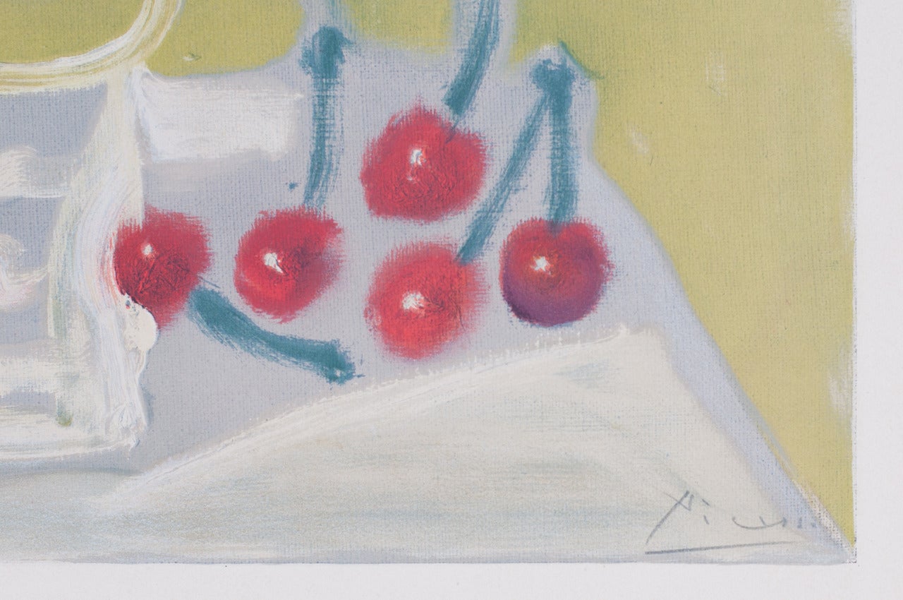 picasso lamp and cherries