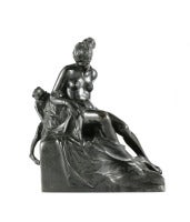 Austrian Art Deco Bronze "Nude with monkey"