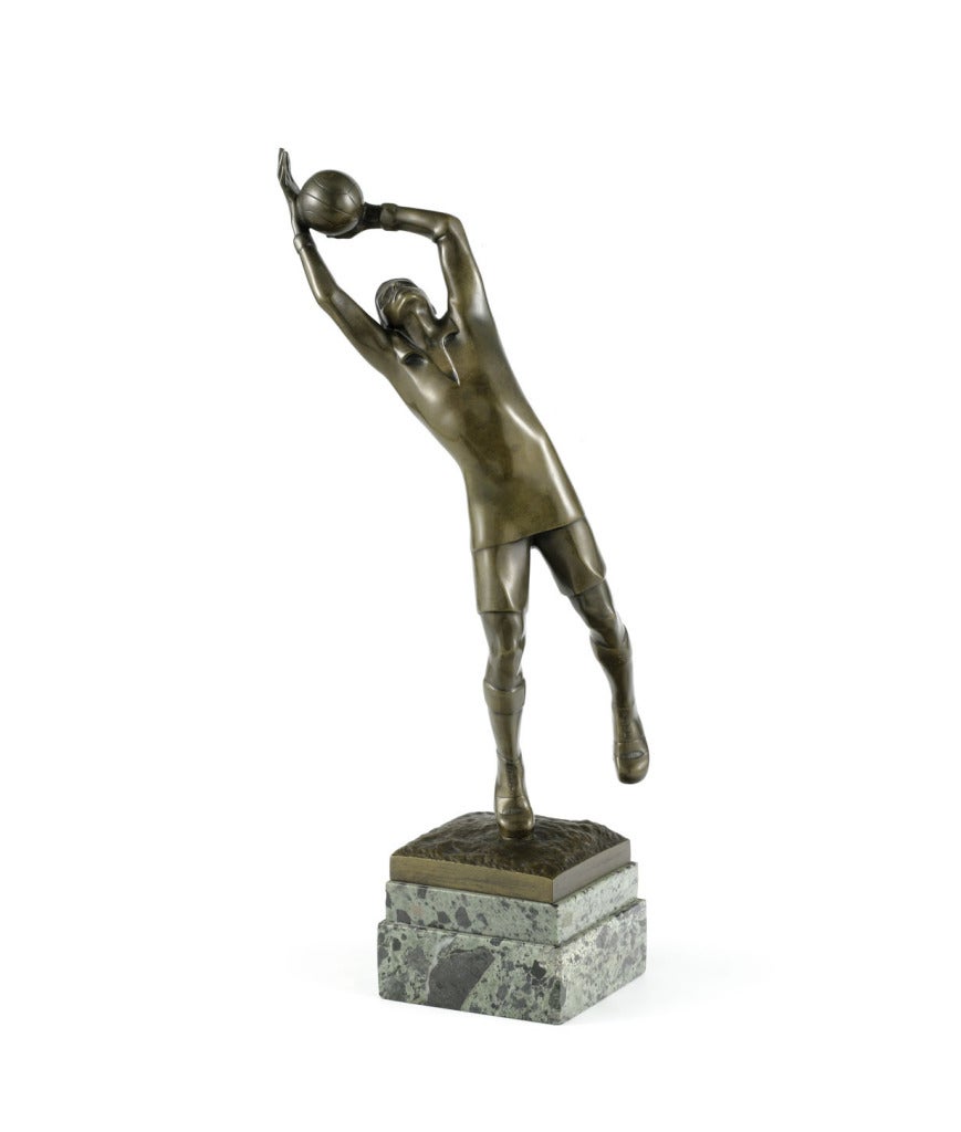 Adolf Wagner von der Mühl Figurative Sculpture - Goalkeeper