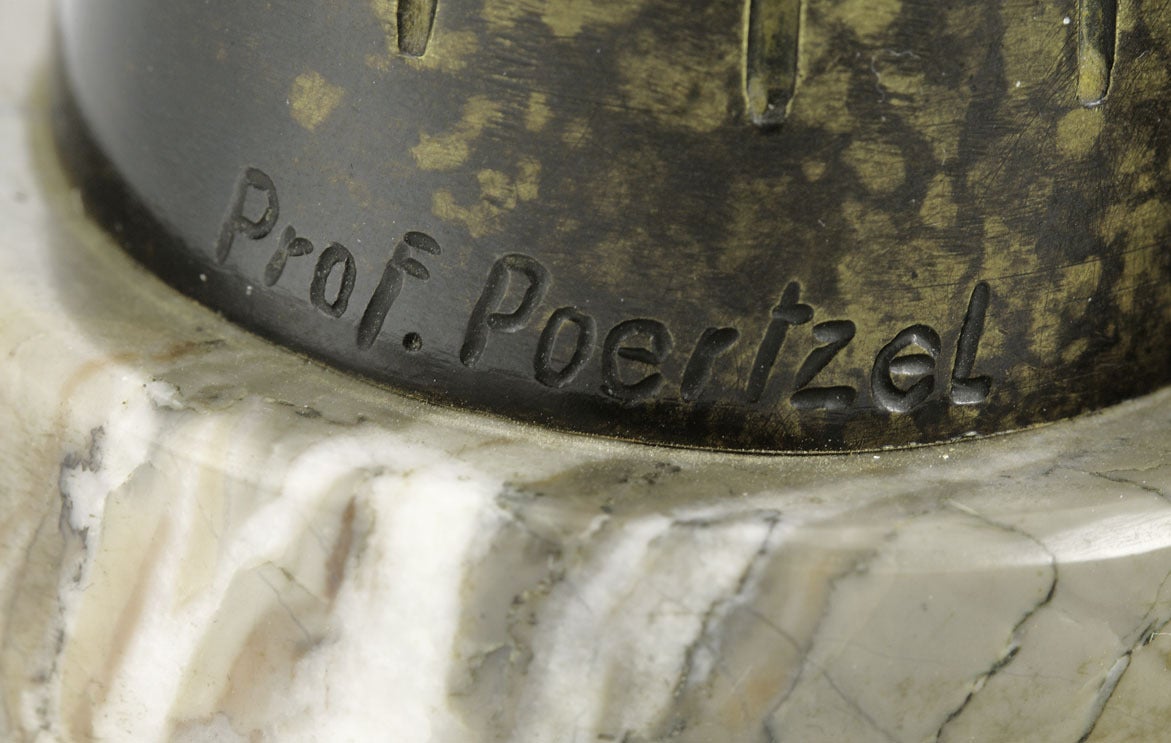 Art Deco Bronze "Captured bird" by Otto Poertzel