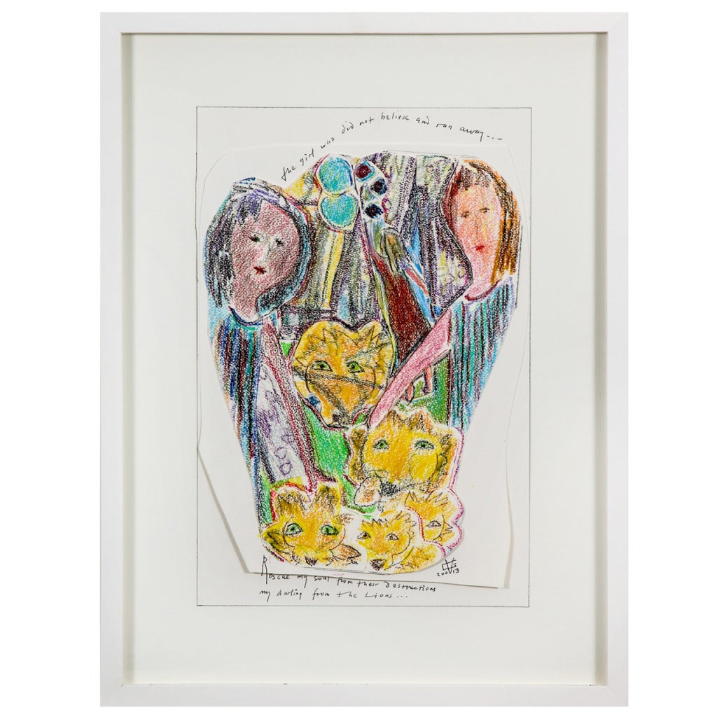 My Darling From the Lions - Painting by Gloria Vanderbilt