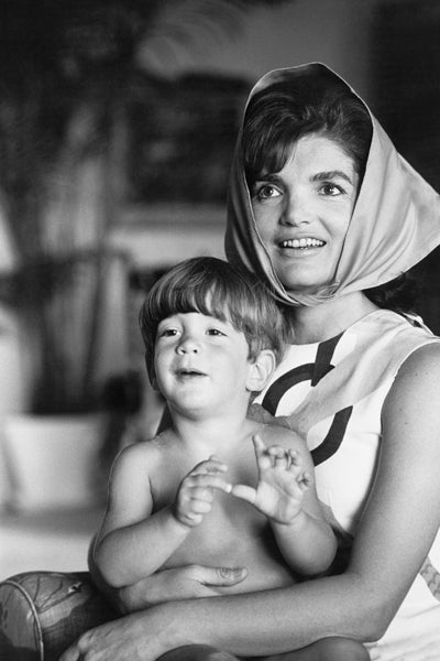 Mark Shaw Portrait Photograph - Jacqueline Kennedy and John Jr. in Palm Beach, 1963