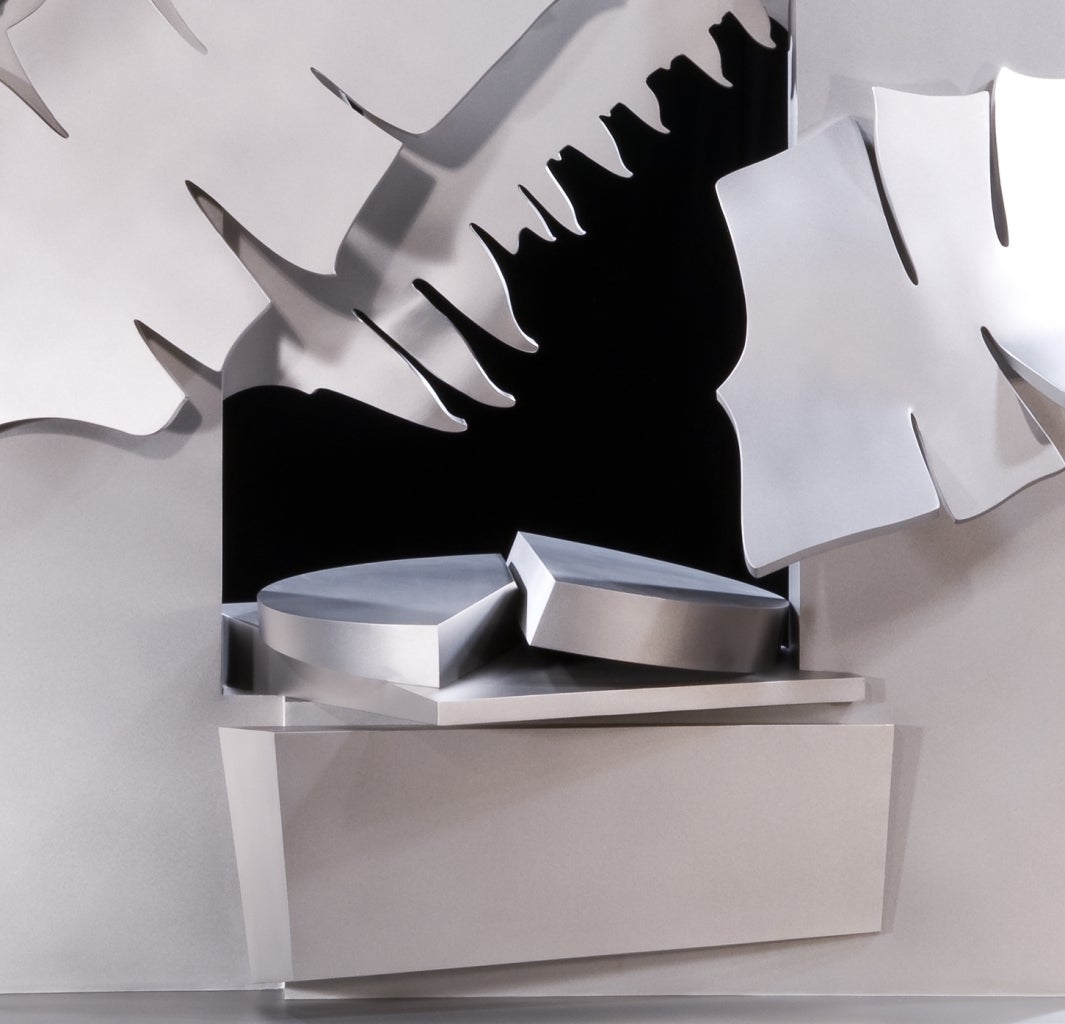 Proscenium - Gray Abstract Sculpture by Albert Paley