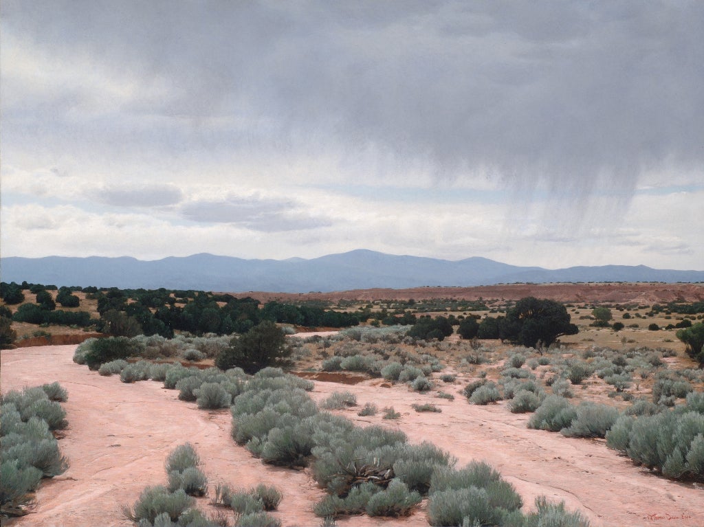 Richard Thomas Davis Landscape Painting - Dry Creek, New Mexico
