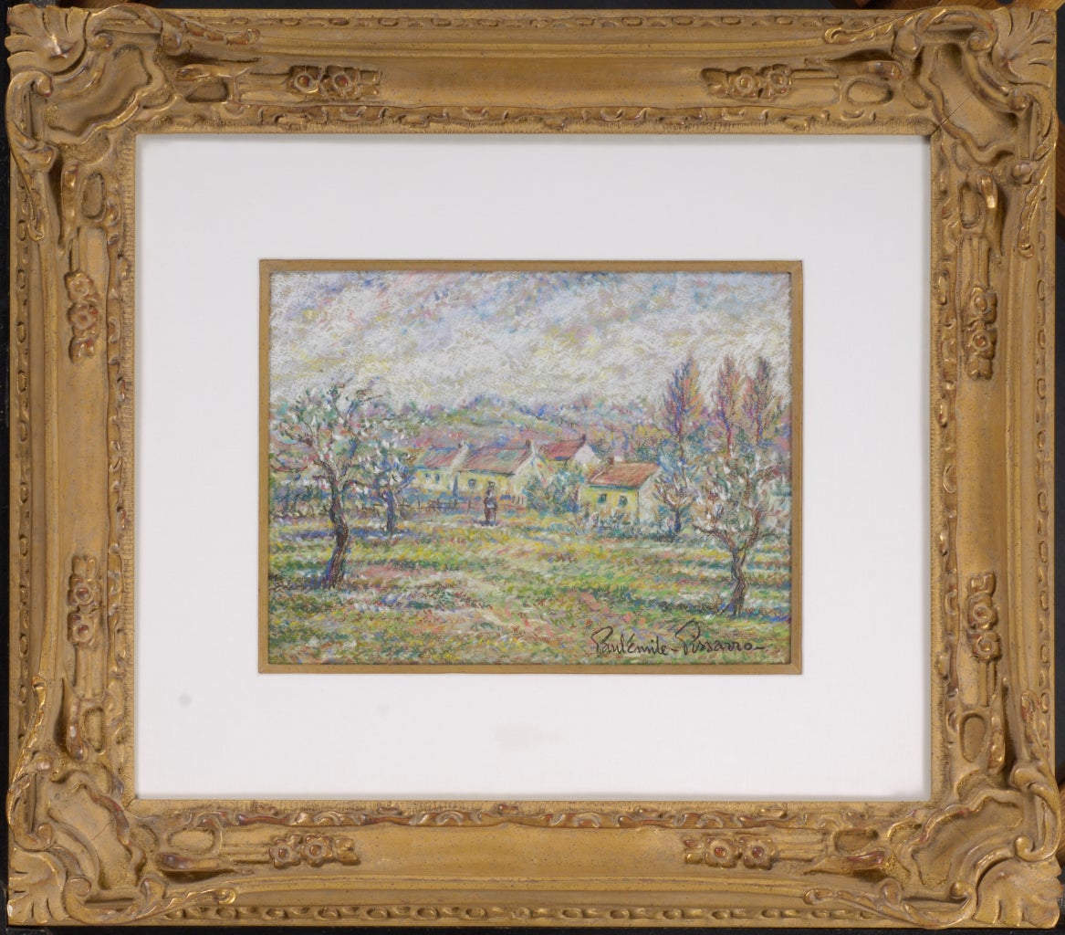 Paul Emile Pissarro Landscape Art - Stroll Through an Orchard