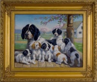 Antique Bess and Her Puppies