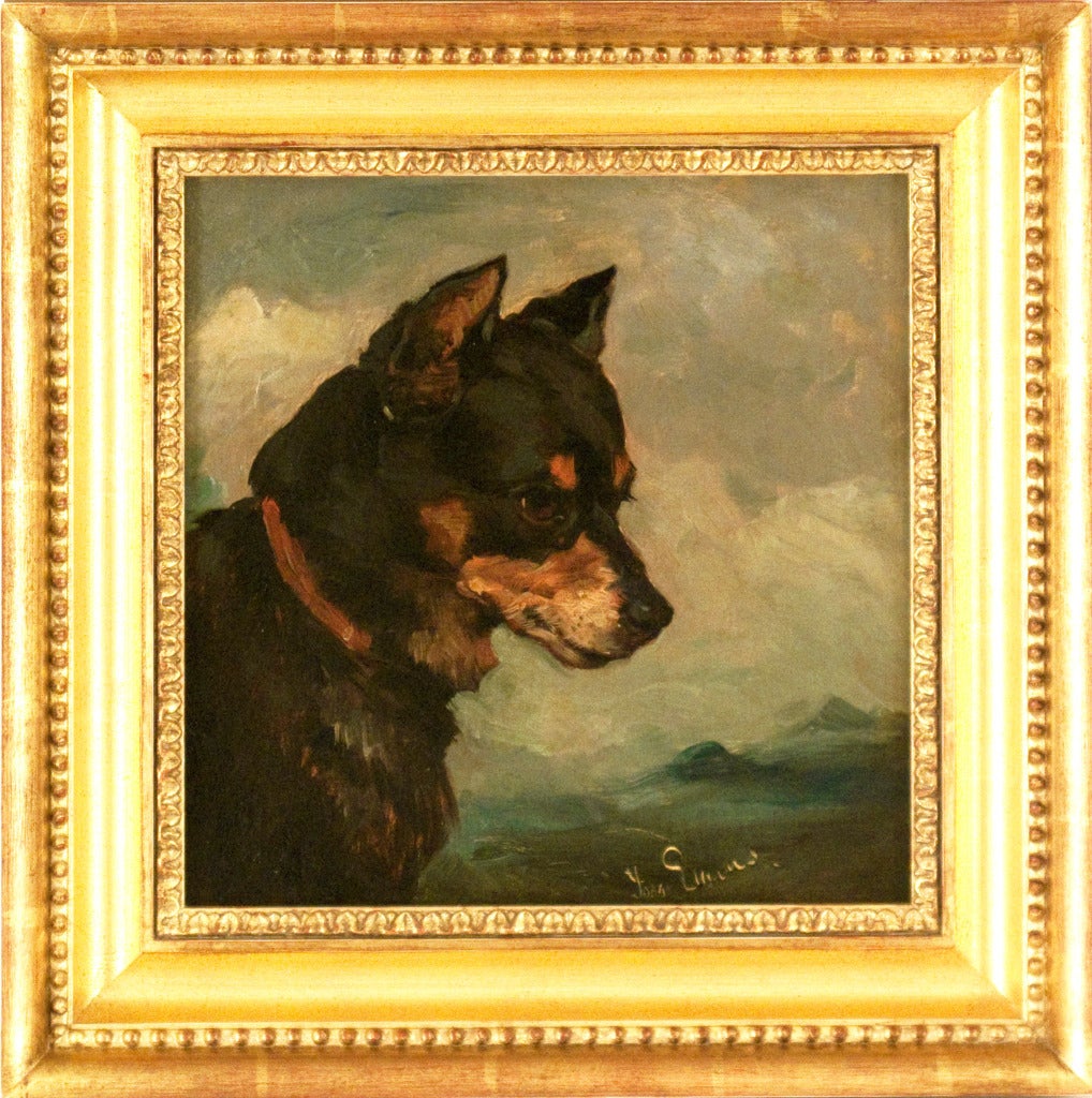 John Emms Animal Painting - Terrier Head Study